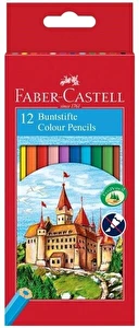 Kredki FABER-CASTELL ołówkowe 12 kolorów Zamek