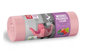 Worki na śmieci z uszami - zapach OWOCOWY 35L 20szt Anna Zaradna