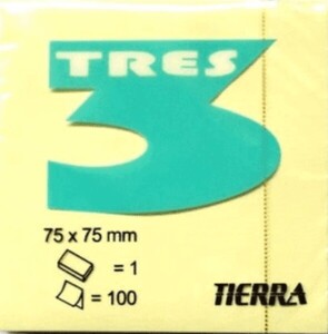 Karteczki samoprzylepne 75 x 75 100 k. żółte