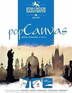 Płótno malarskie blok A4 Koh-I-Noor - 280g 10 ark