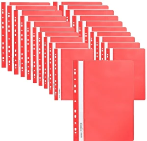 Skoroszyt miękki zawieszany PP czerwony BIURFOL 20 szt