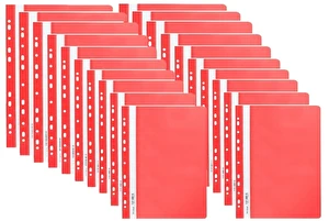 Skoroszyt miękki zawieszany PP czerwony BIURFOL 20 szt