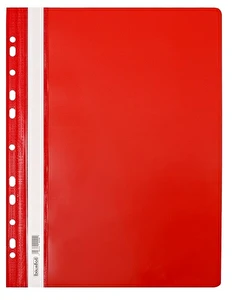 Skoroszyt PP A4 PCV twardy wpinany BIURFOL czerwony 20 szt