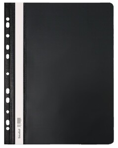 Skoroszyt PP A4 PCV twardy wpinany BIURFOL czarny 20 szt