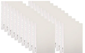 Skoroszyt PP A4 PCV twardy wpinany BIURFOL biały 20 szt