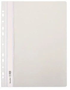 Skoroszyt PP A4 PCV twardy wpinany BIURFOL biały 20 szt