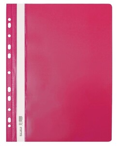 Skoroszyt PP A4 PCV twardy wpinany BIURFOL różowy 20 szt