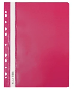 Skoroszyt PP A4 PCV twardy wpinany BIURFOL różowy 20 szt
