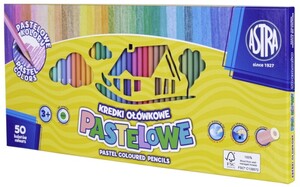 Kredki ołówkowe pastelowe Astra 50 kolorów