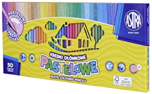 Kredki ołówkowe pastelowe Astra 50 kolorów