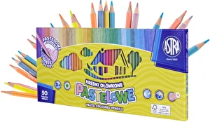 Kredki ołówkowe pastelowe Astra 50 kolorów
