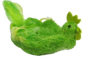 Koszyczek wielkanocny kura zielona 14 cm