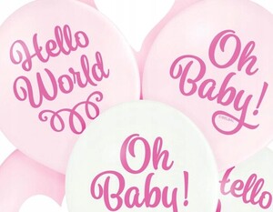 Balony 6szt MIX kolor dla dziewczynki Oh Baby!