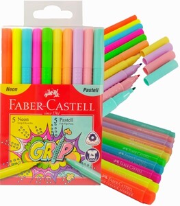 Flamastry Faber-Castell Neon + Pastel 10 kol.