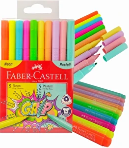 Flamastry Faber-Castell Neon + Pastel 10 kol.