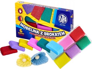 Modelina ASTRA 6 kolorów brokat