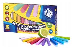 Plastelina Astra o zapachu limonki 12 kolorów