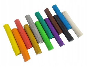 Plastelina BAMBINO 12 kolorów 2 kolory brokatowe