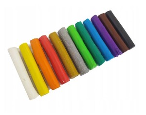 Plastelina BAMBINO 12 kolorów 2 kolory brokatowe