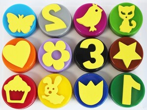 Farby do malowania palcami 12 szt stempelki Bambino