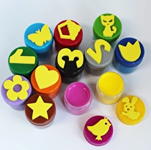 Farby do malowania palcami 12 szt stempelki Bambino