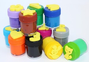 Farby do malowania palcami 12 szt stempelki Bambino