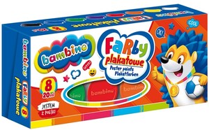 Farby plakatowe BAMBINO 8 kol 20ml