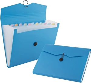 Teczka A4 D.RECT 12 przegródek 5580 niebieska