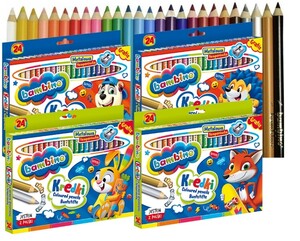 Kredki Bambino Jumbo ołówkowe 24kol