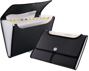 Teczka A4 D.RECT 12 przegródek 5590 czarna
