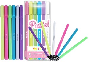 Długopisy żelowe Pastel YN Teen 6 sztuk