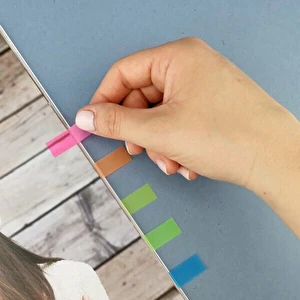 Zakładki indeksujące 45x12mm 5x25 szt. D.rect PET