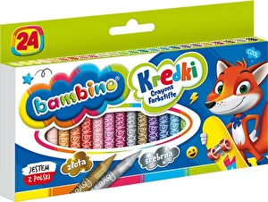 Kredki świecowe BAMBINO 24 kolorowe glinka kaolinowa
