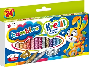 Kredki świecowe BAMBINO 24 kolorowe glinka kaolinowa