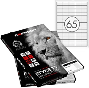 Etykiety samoprzylepne A4 EMERSON 38x21,2 (podział 65) 100 ark