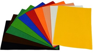 Filc dekoracyjny MIX kolorów 10 arkuszy BAMBINO