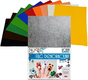 Filc dekoracyjny MIX kolorów 10 arkuszy BAMBINO