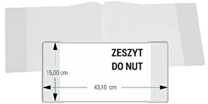 Okładka na zeszyt do nut 15x43,10 bezbarwna