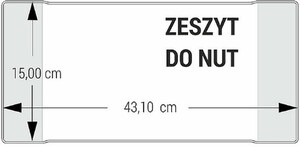 Okładka na zeszyt do nut 15x43,10 bezbarwna