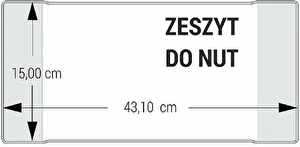 Okładka na zeszyt do nut 15x43,10 bezbarwna