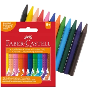 Kredki Grip woskowe trójkątne 12kol