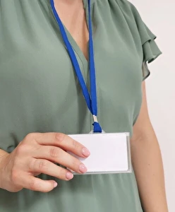 Identyfikator Holder z taśmą niebieską