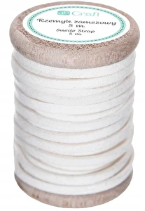 Rzemyk skórzany 5m Biały DPRZ-002