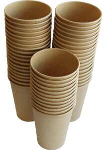 Kubek papierowy Eco Kraft 250ml brązowy 50szt