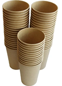 Kubek papierowy Eco Kraft 250ml brązowy 50szt