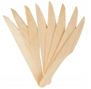 Nóż drewniany jednorazowy Eco 165 mm 100 szt