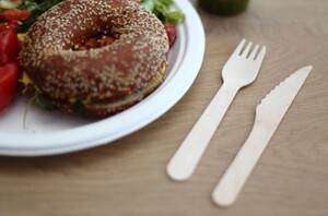 Nóż drewniany jednorazowy Eco 165 mm 100 szt