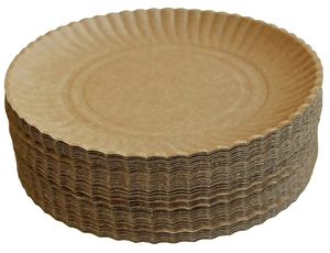 Talerzyki papierowe ECO brązowe 24cm 50 sztuk