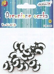 Oczka drewniane 12 par MT-6410