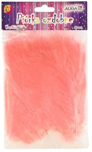 Piórka ozdobne 50 szt. J.różowe